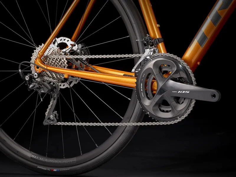 2022 Trek Domane AL 5 Disc Factory Orange and Lithium Grey